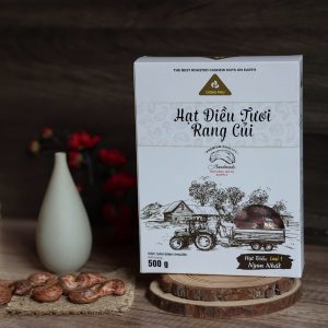 Hạt điều rang củi hộp giấy 500g
