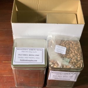 Hạt điều rang muối xuất khẩu - đóng thùng thiếc 10kg