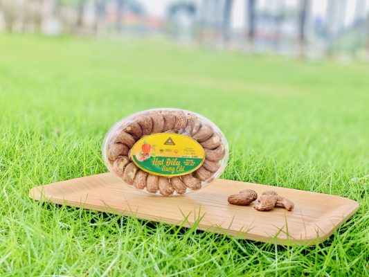 Hạt điều rang muối hộp elip 163g