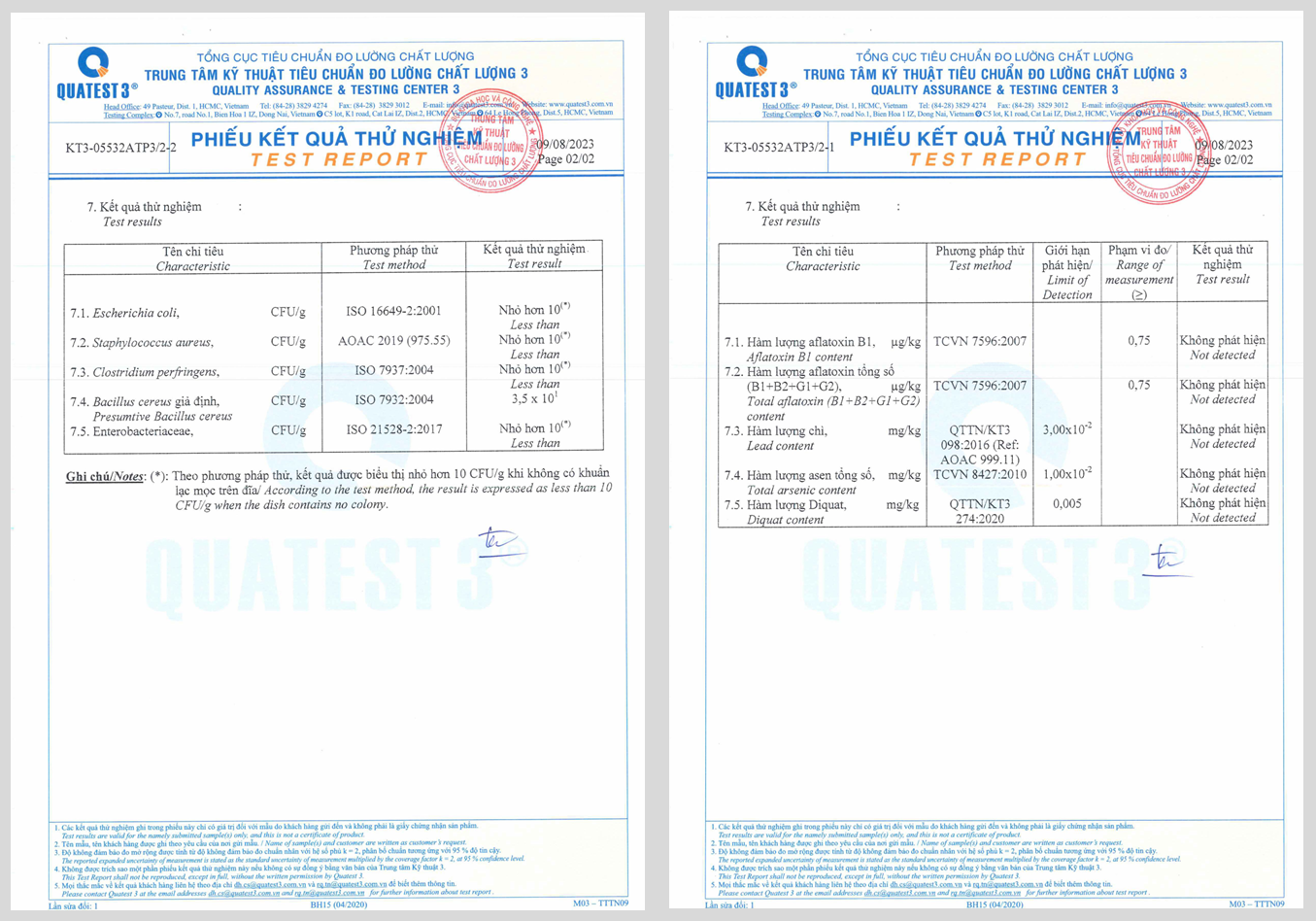 Kiểm nghiệm hạt điều rang muối