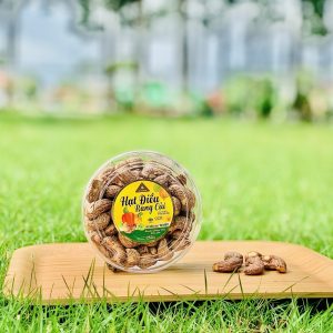 hạt điều rang củi hộp tròn 250g