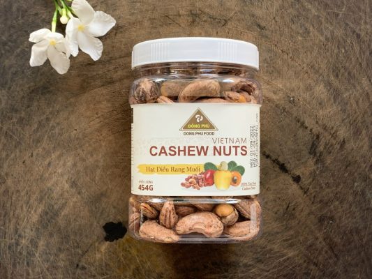 hạt điều rang muối hũ nắp trắng 454g