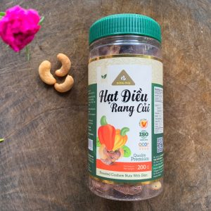 hạt điều rang củi Bình Phước - hũ trụ 200g