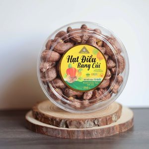 hạt điều rang củi hộp tròn 250g