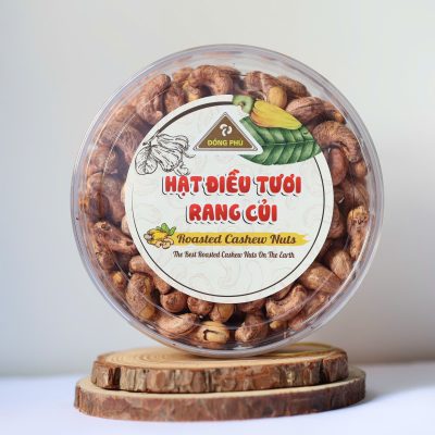 Hạt điều rang củi hộp tròn 500g 