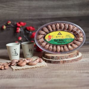 Hạt điều xếp hoa hộp oval 400g