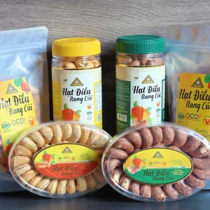 hạt điều xếp hoa hộp elip 400g